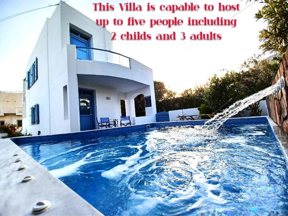 Located By The Sea One Beachfront Private Captain Lazaros Pool Villa With Loft In 750Sqm Spacious Private Plot-Jacuzzi-Sunrelax-Furnished Terace-Gazebo-Private Parking,Sleep 3 Adults And 2 Children, Just Steps From The Black Beach-Seaview Перисса Экстерьер фото