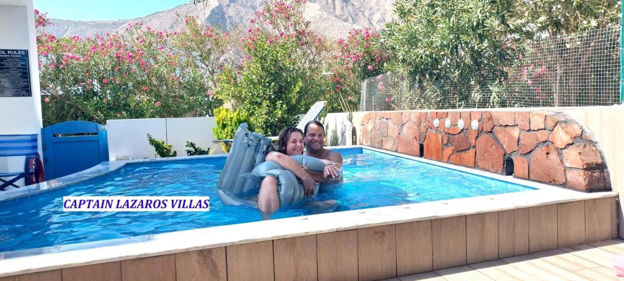 Located By The Sea One Beachfront Private Captain Lazaros Pool Villa With Loft In 750Sqm Spacious Private Plot-Jacuzzi-Sunrelax-Furnished Terace-Gazebo-Private Parking,Sleep 3 Adults And 2 Children, Just Steps From The Black Beach-Seaview Перисса Экстерьер фото