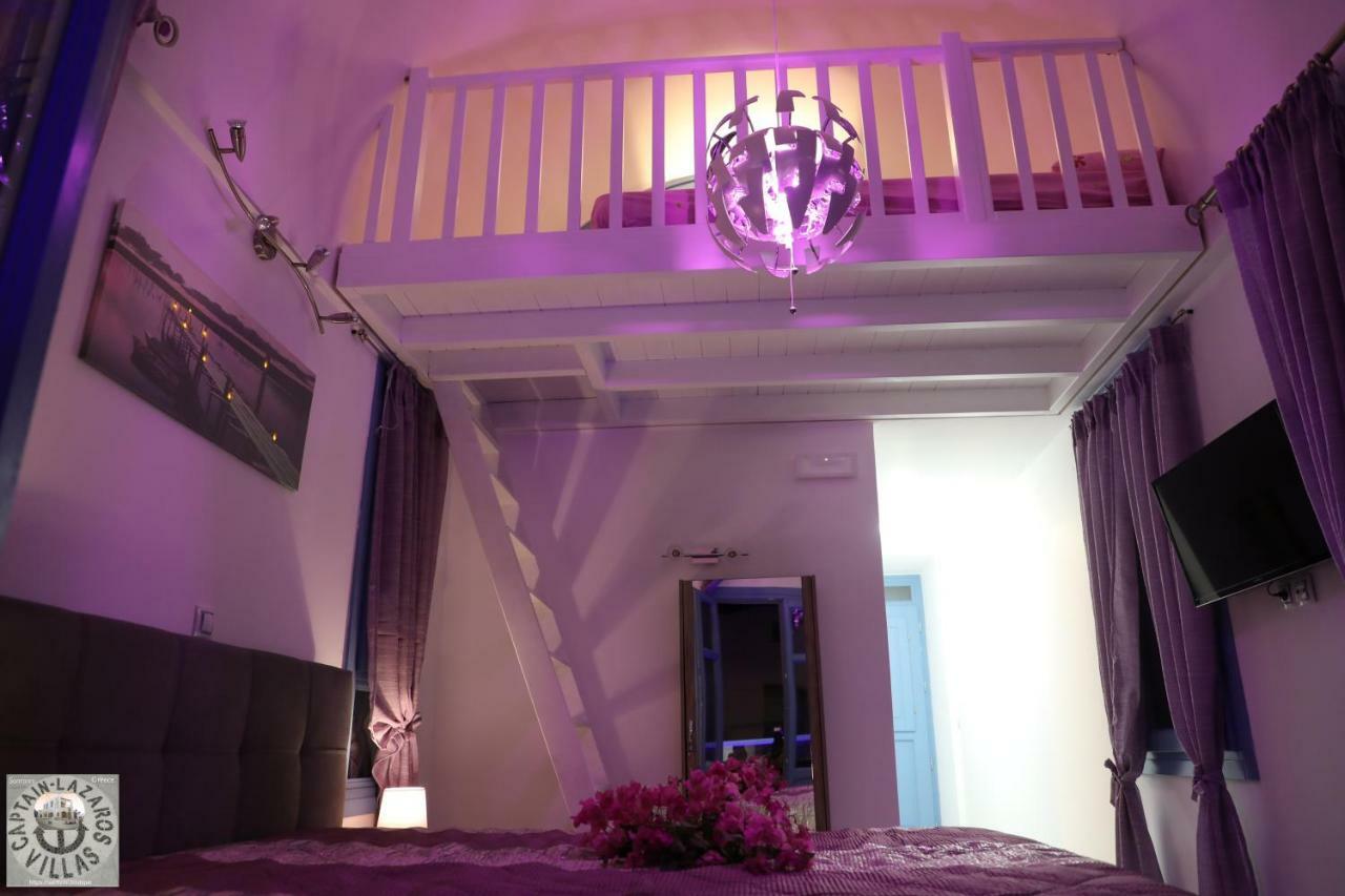 Located By The Sea One Beachfront Private Captain Lazaros Pool Villa With Loft In 750Sqm Spacious Private Plot-Jacuzzi-Sunrelax-Furnished Terace-Gazebo-Private Parking,Sleep 3 Adults And 2 Children, Just Steps From The Black Beach-Seaview Перисса Экстерьер фото